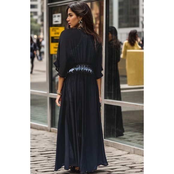 Pink Lace Open Front Cardigan - Picture 7 of 10